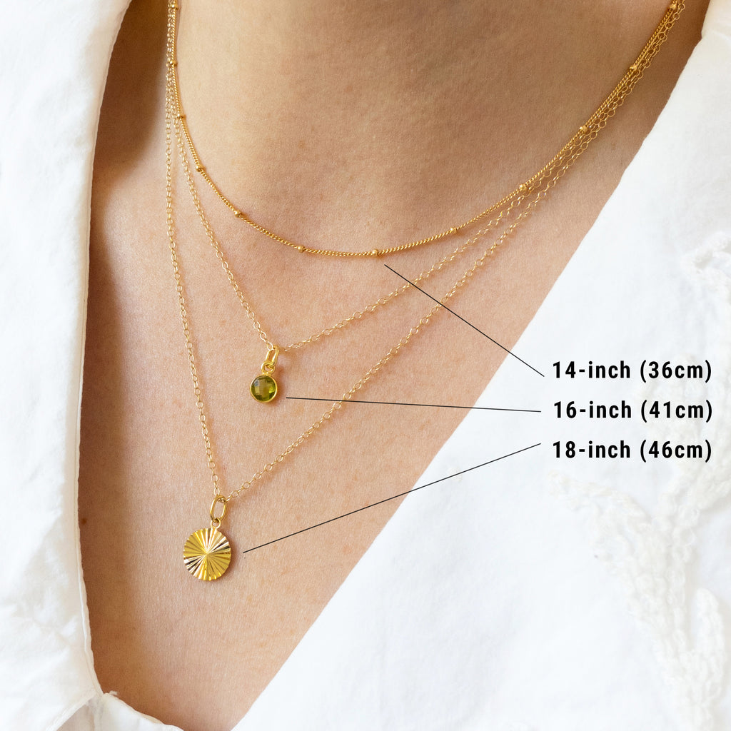 Gold Moonstone June Birthstone Necklace