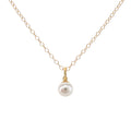 Gold Simulated Pearl Necklace