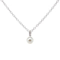 Silver Simulated Pearl Necklace