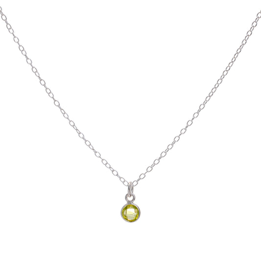 Silver Peridot Necklace