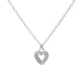 Silver Ripple Heart Necklace