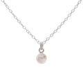 Silver Rose Quartz October Birthstone Necklace