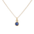 Gold Sapphire September Birthstone Necklace