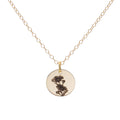 Gold Aster September Birth Flower Necklace