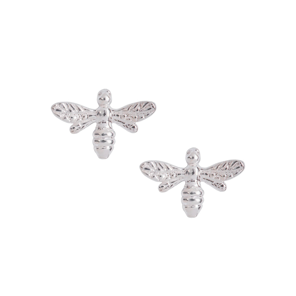 Silver Bee Earrings