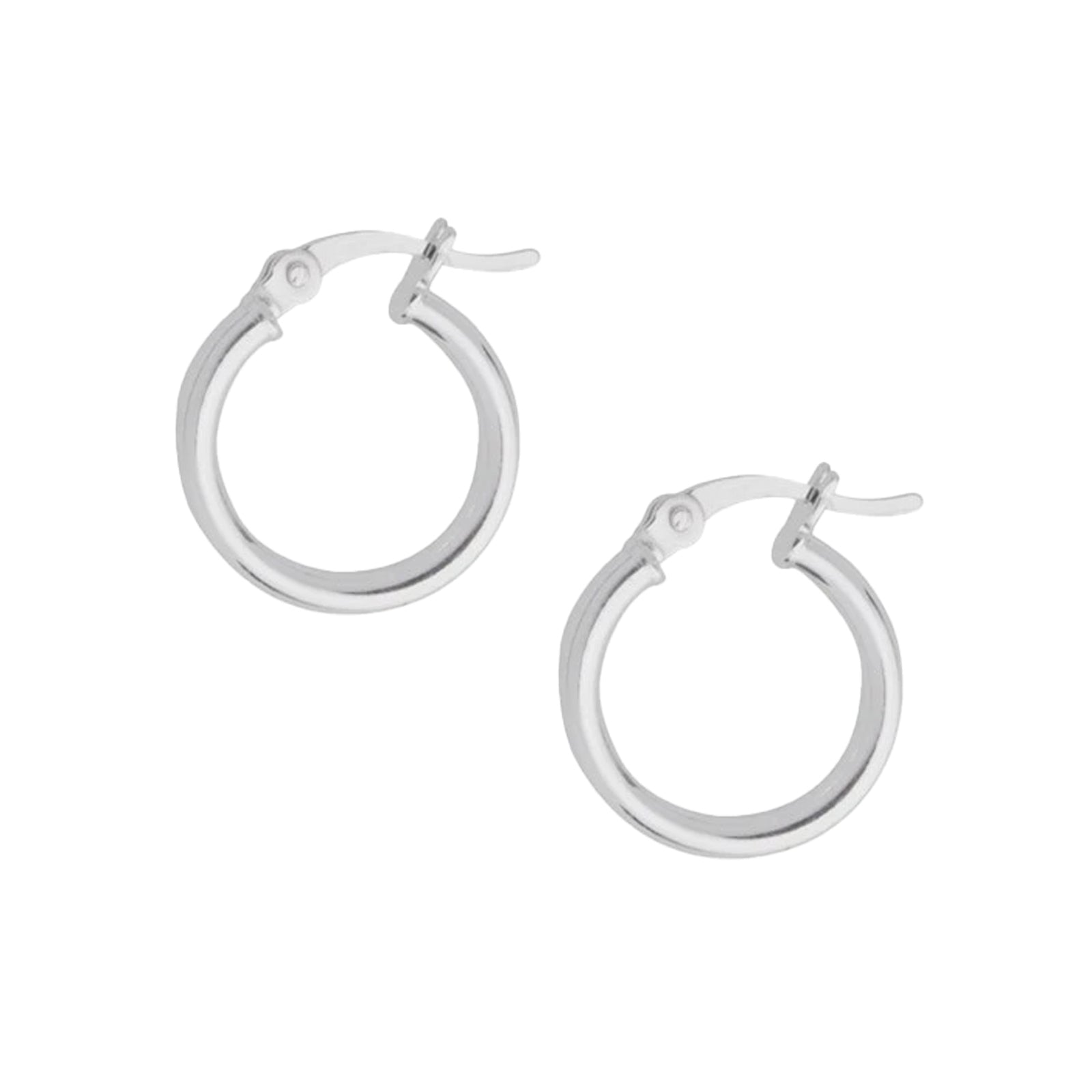 Silver Hinged Hoops