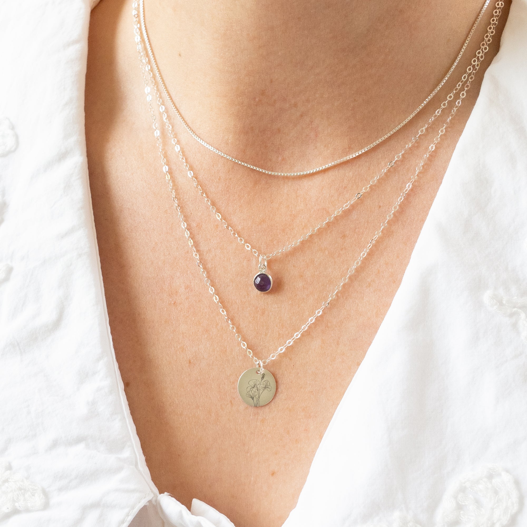 Silver 3-Row Necklace Layering Clasp