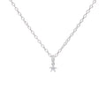 Silver Cubic Zirconia Star Necklace