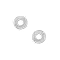 Silver Sunburst Stud Earrings