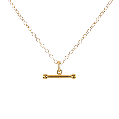 Gold T-Bar Necklace
