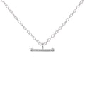 Silver T-Bar Necklace