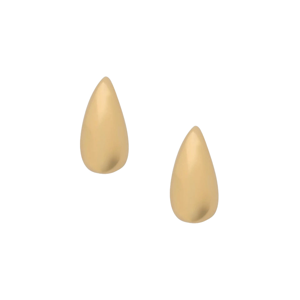 Gold Teardrop Stud Earrings