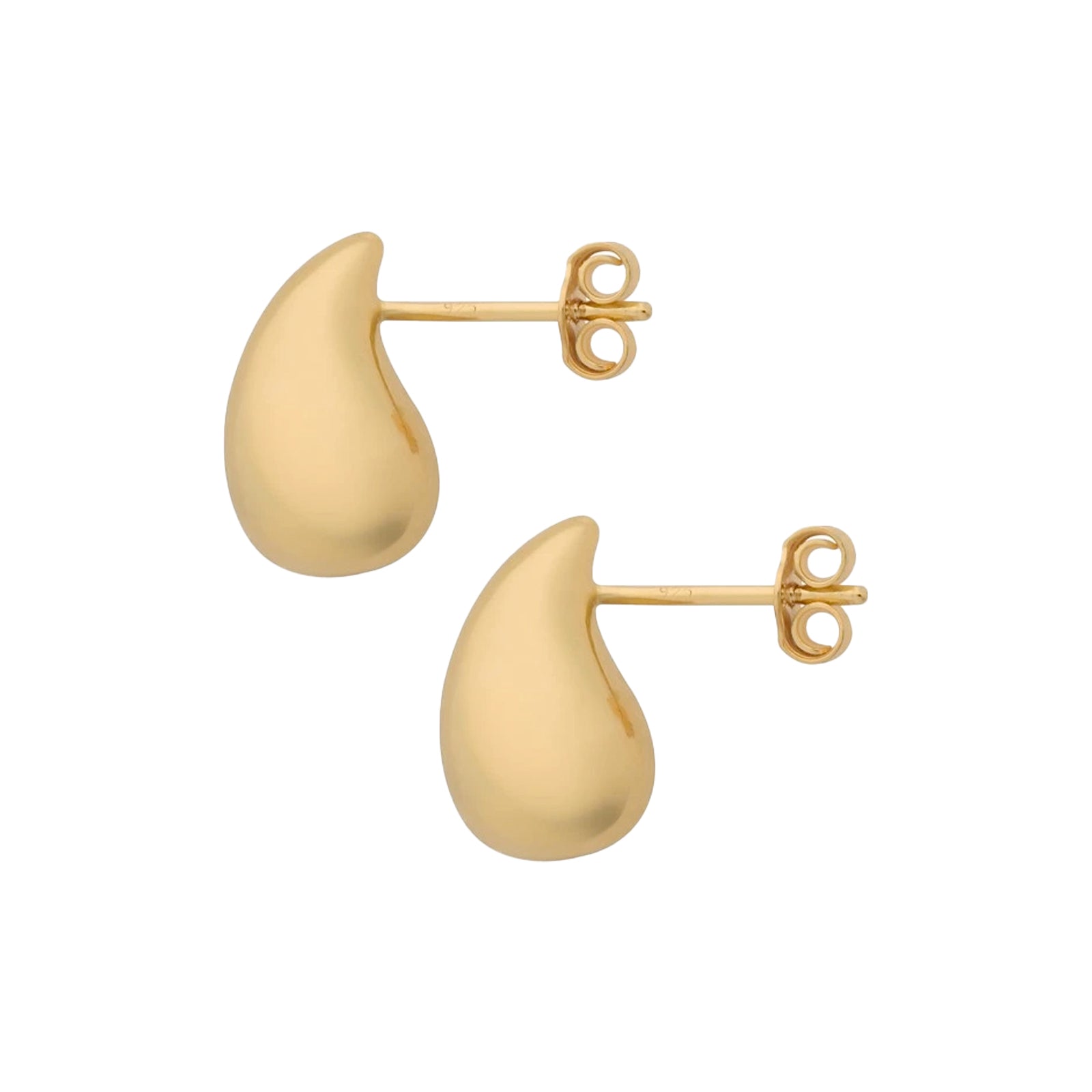 Gold Teardrop Stud Earrings
