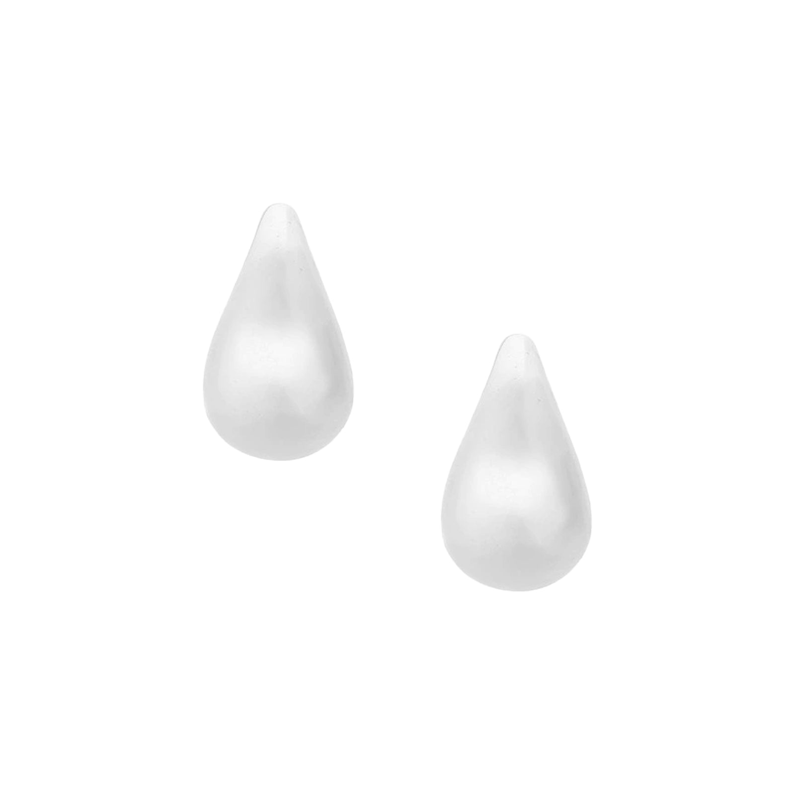 Silver Teardrop Stud Earrings