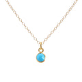 Gold Turquoise December Birthstone Necklace