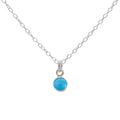 Silver Turquoise December Birthstone Necklace