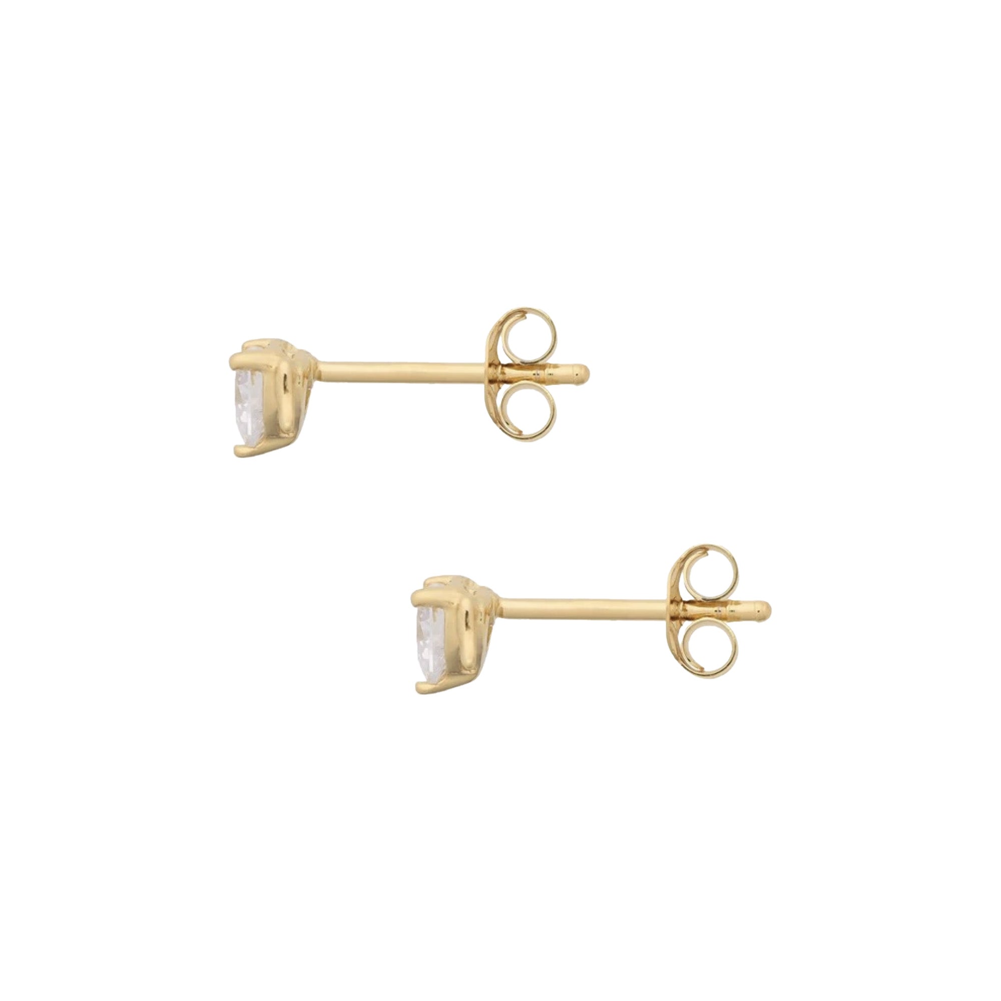 Gold Winged Heart Earrings