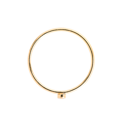 Minimal Gold CZ Diamond Ring