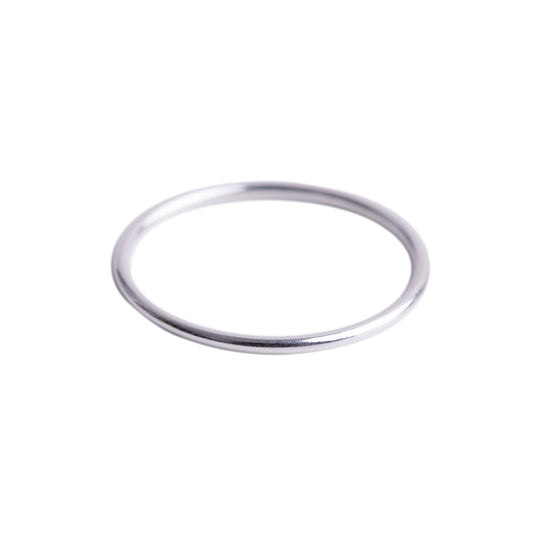 Minimal Silver Stacking Ring