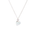 Silver Aquamarine Raw Crystal Necklace