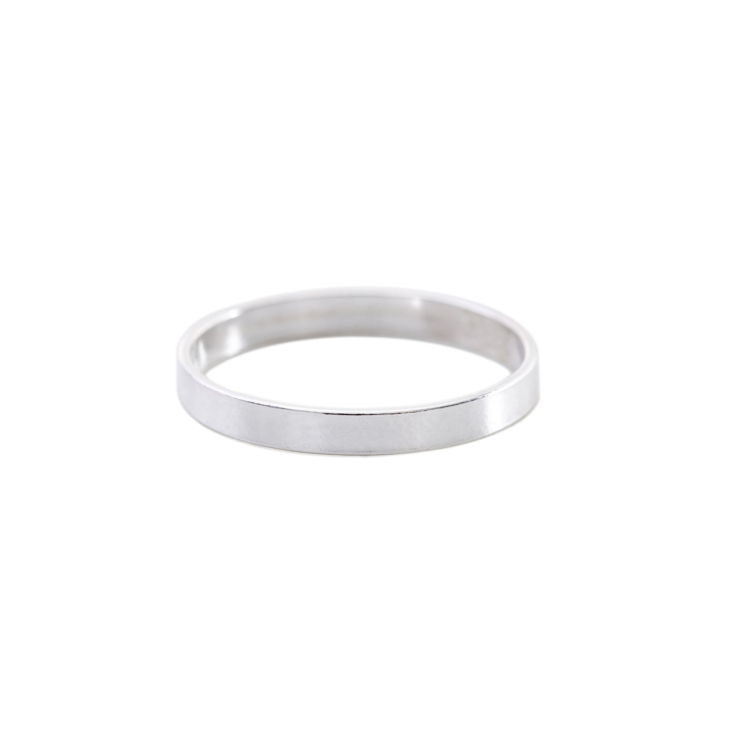 Minimal Silver Unisex Band Ring