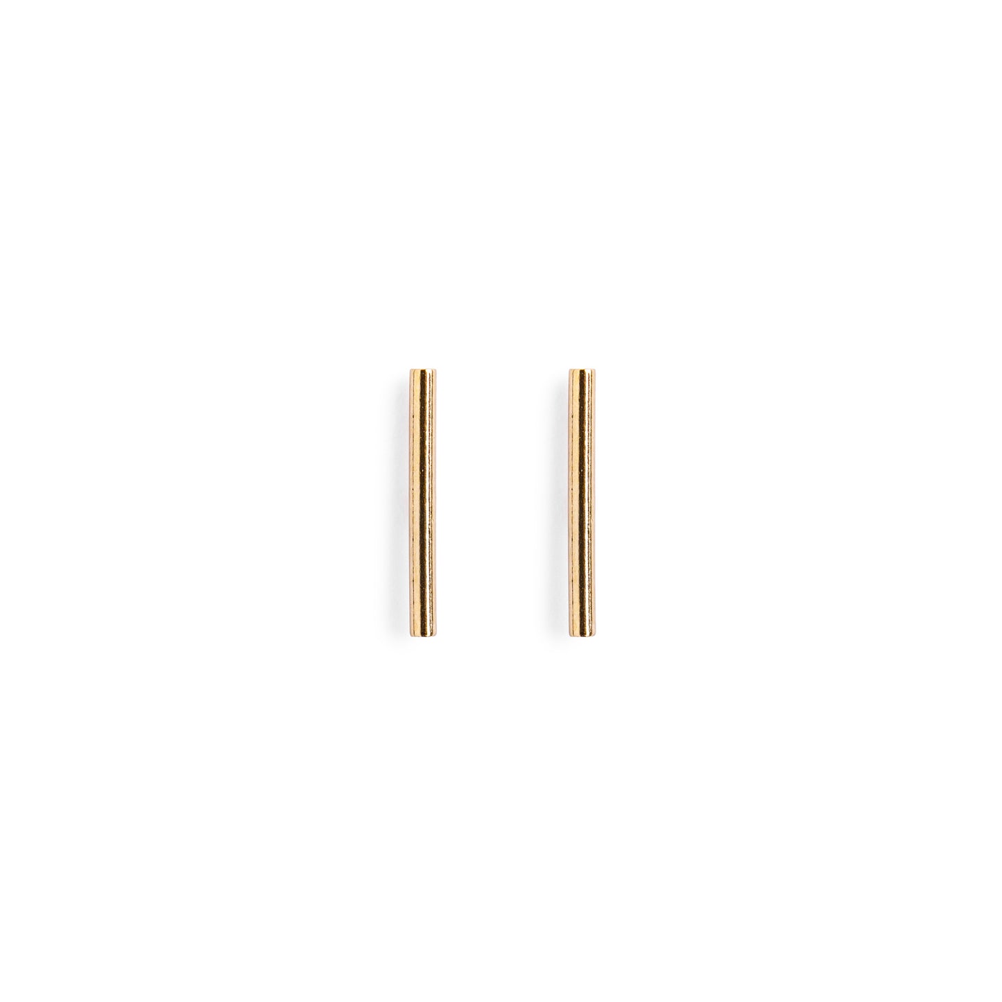 Minimal Gold Bar Stud Earrings