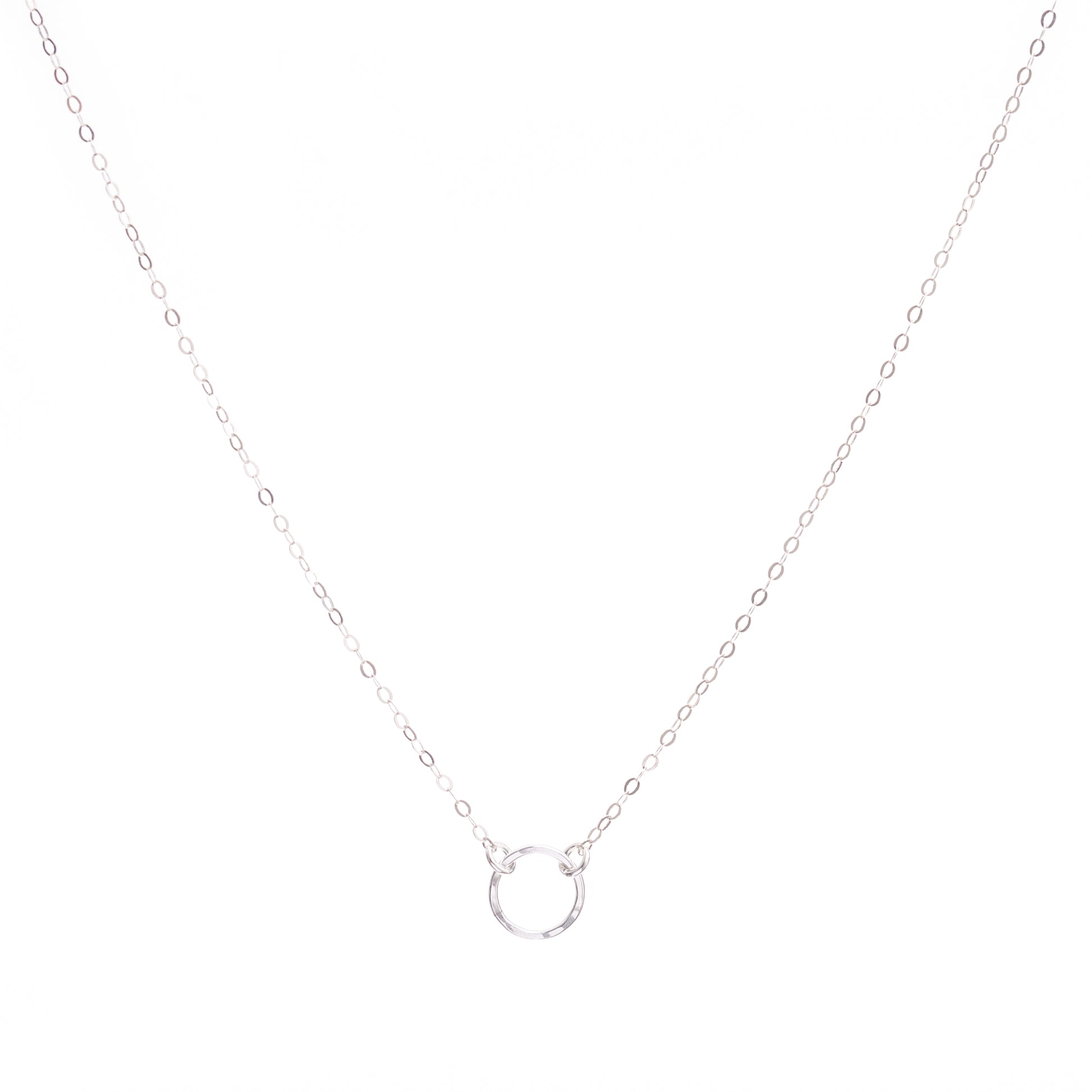 Minimal Silver Circle Necklace