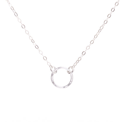 Simple Silver Circle Necklace
