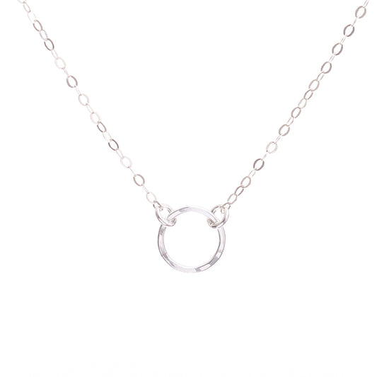 Simple Silver Circle Necklace