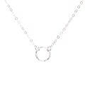 Simple Silver Circle Necklace