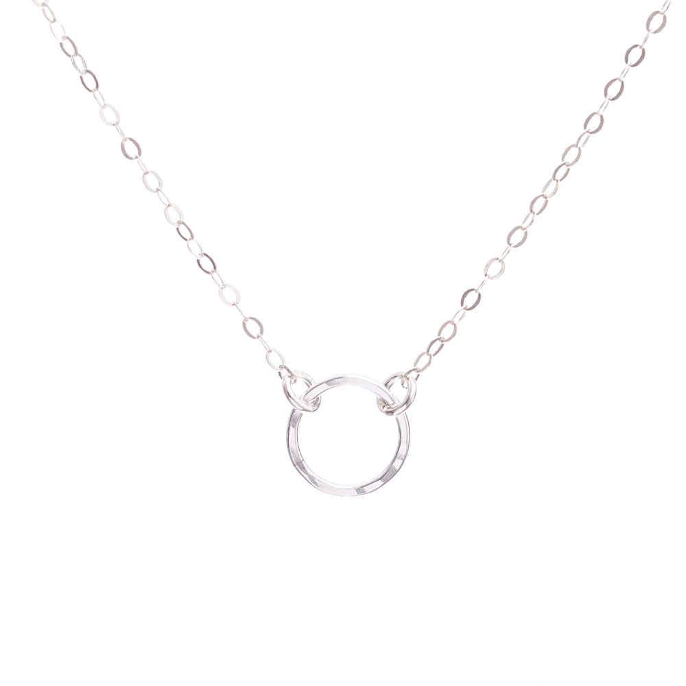 Simple Silver Circle Necklace