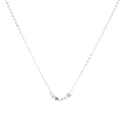 Minimal Silver Cubes Necklace