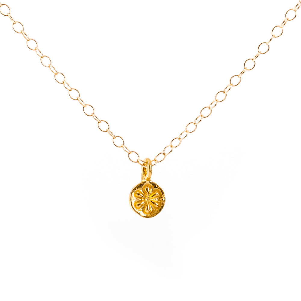 Gold Daisy Flower Necklace