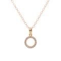 Gold Diamond Circle Necklace