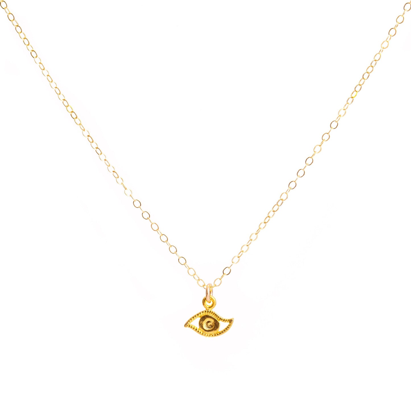 Minimal Gold Evil Eye Necklace