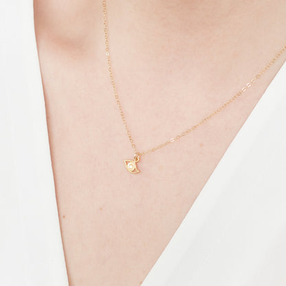 Minimal Gold Evil Eye Necklace
