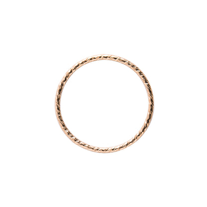 Minimal Gold Textured Stacking Ring