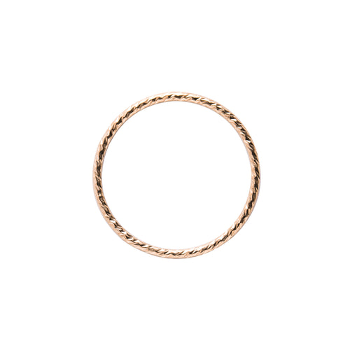Minimal Gold Textured Stacking Ring