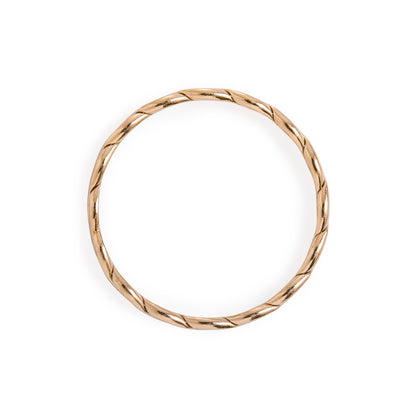 Minimal Gold Woven Braided Ring