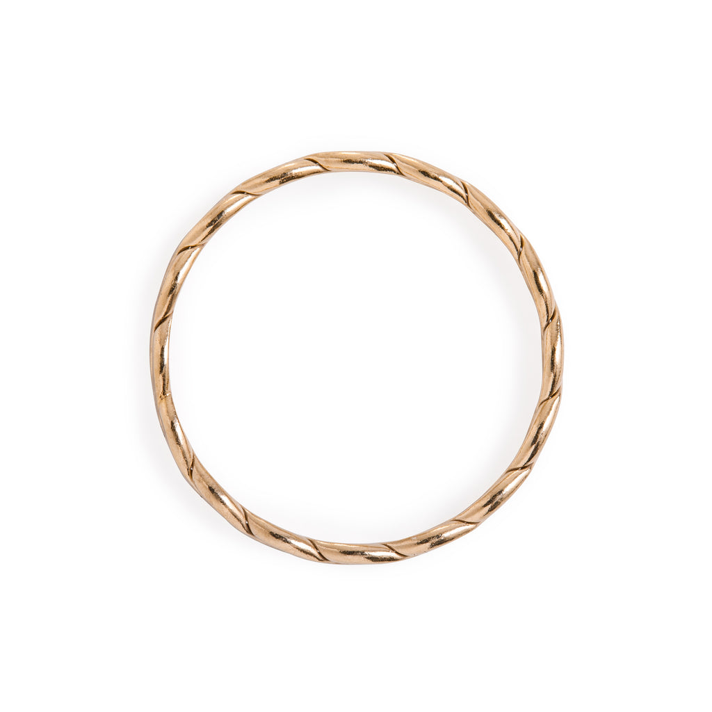 Minimal Gold Woven Braided Ring