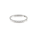 Minimal Hammered Flat Beaded Stacking Ring Handmade Birmingham UK