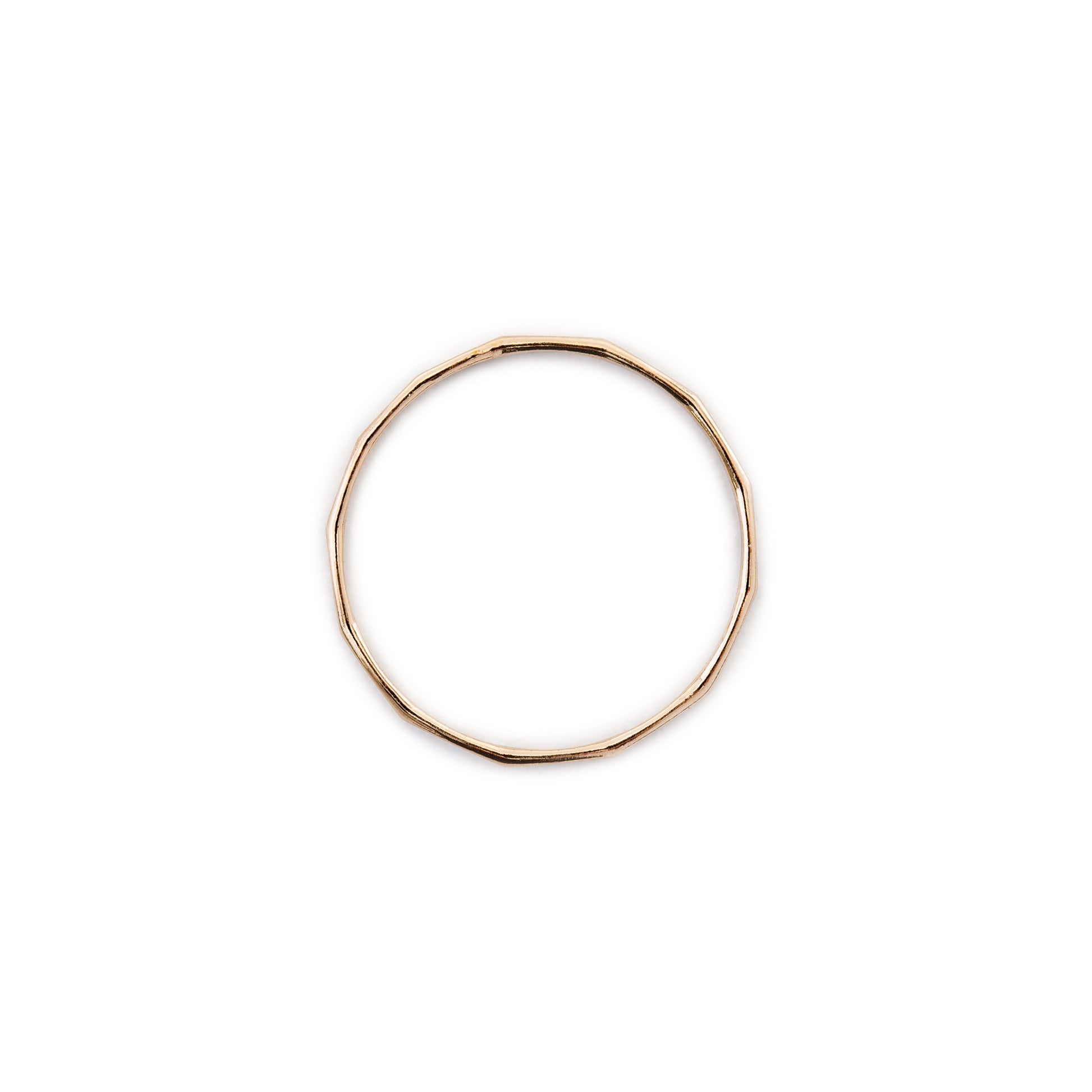 Minimal Gold Hammered Stacking Ring