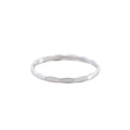 Minimal Silver Hammered Stacking Ring