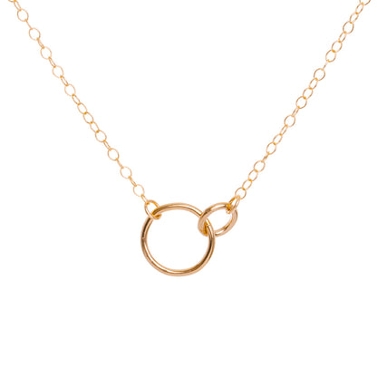 Gold Infinity Circles Necklace