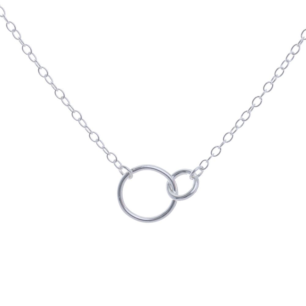 Silver Infinity Circles Necklace