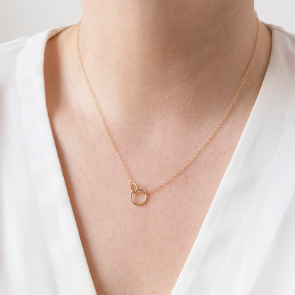 Gold Infinity Circles Necklace