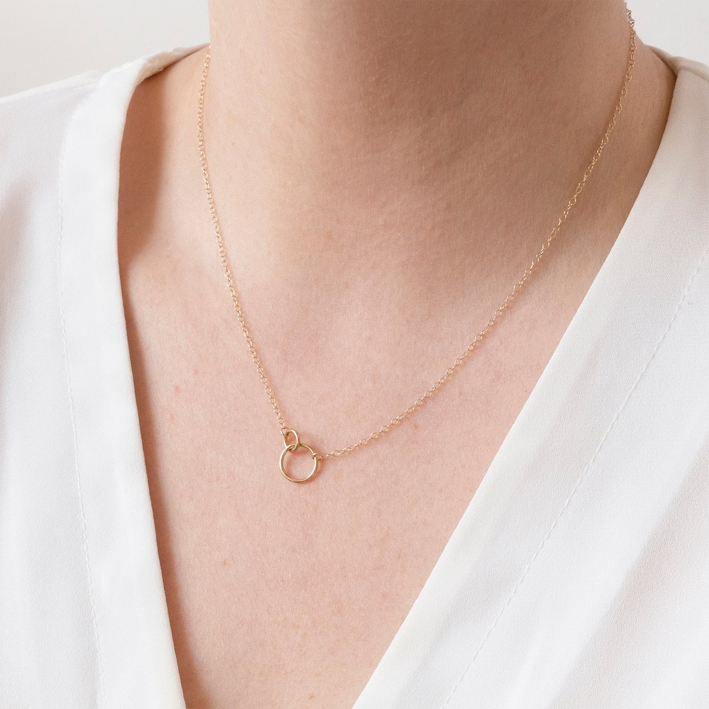 Gold Infinity Circles Necklace