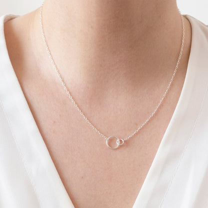 Silver Infinity Circles Necklace