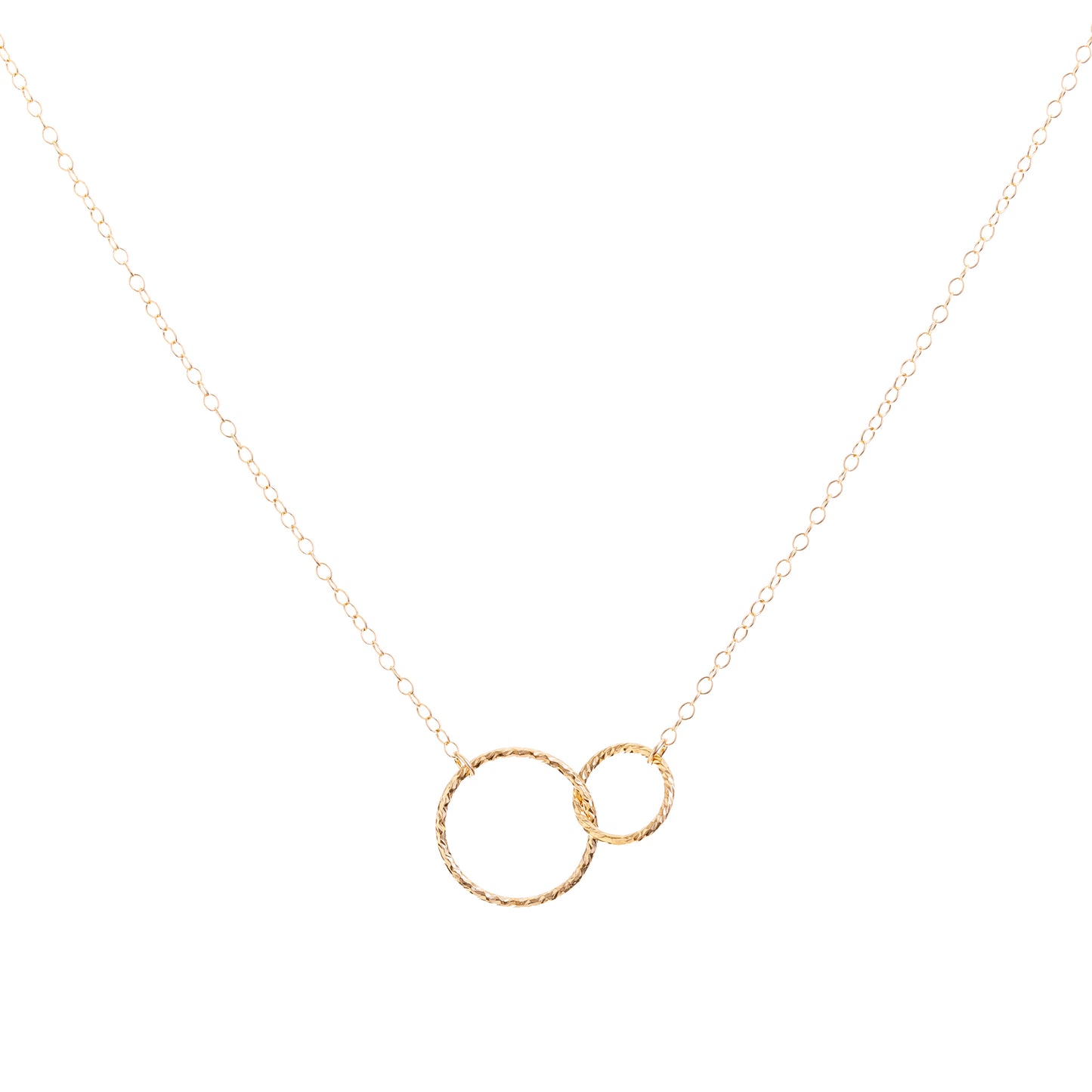 Minimal Gold Linked Circles Necklace