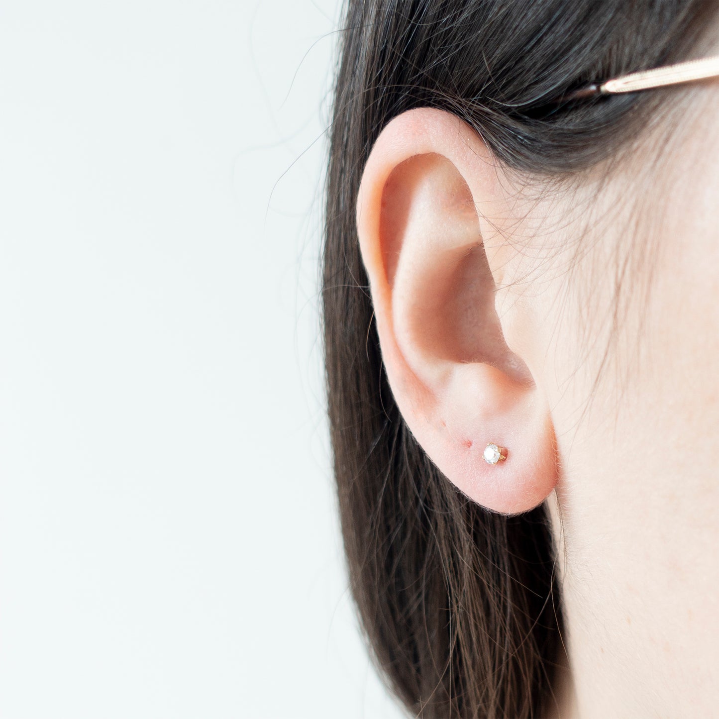 Minimal Gold CZ Diamond Studs